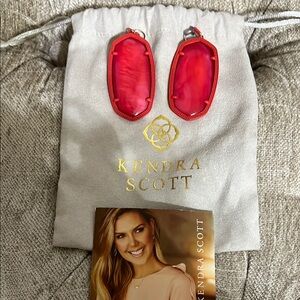 Kendra Scott Vibrant Red Drop Earrings